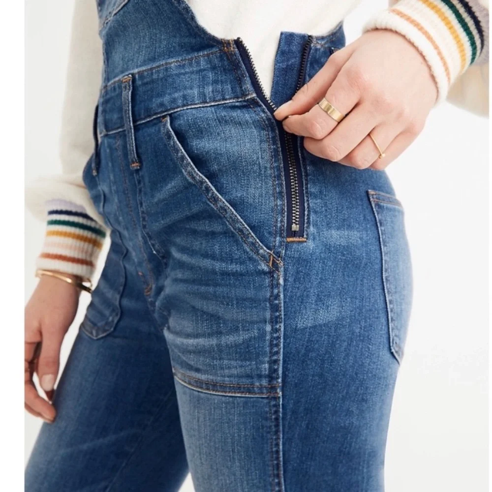 Madewell Women's Classic Blue Denim‎ Overalls. Small Petite. EUC